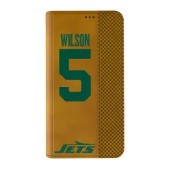 New York Jets Phone Cases | Electronics^Keyscaper Garrett Wilson Brown Folio IPhone Case