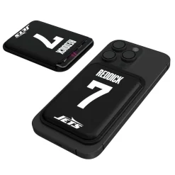 New York Jets Checkbooks-Wallets^Keyscaper Haason Reddick Black Magnetic Credit Card Wallet