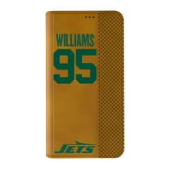 New York Jets Phone Cases | Electronics^Keyscaper Quinnen Williams Brown Folio IPhone Case