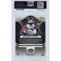 New York Jets Trading Cards^Keyshawn Johnson 2022 Panini Mosaic White Mosaic #155 #8/25 PSA Authenticated 10 Card