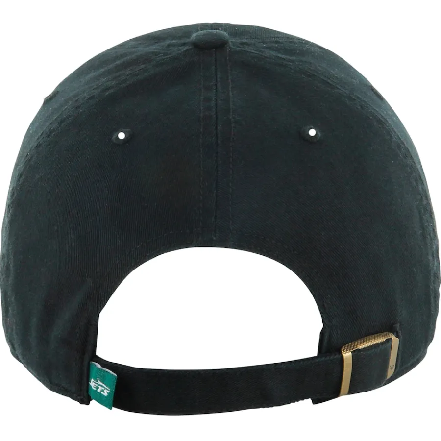 New York Jets Hats | Men^Men's '47 Black Secondary Clean Up Adjustable Hat