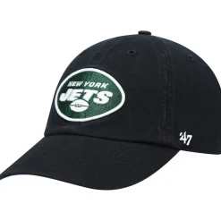 New York Jets Hats | Men^Men's '47 Black Secondary Clean Up Adjustable Hat