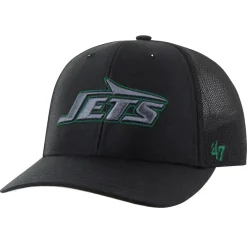 New York Jets Hats | Men^Men's '47 Black Blackball Trophy Flex Hat