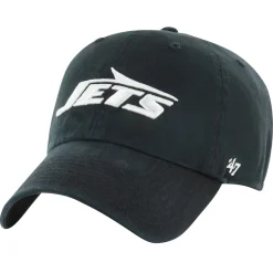 New York Jets Adjustable^Men's '47 Black Clean Up Tonal Adjustable Hat