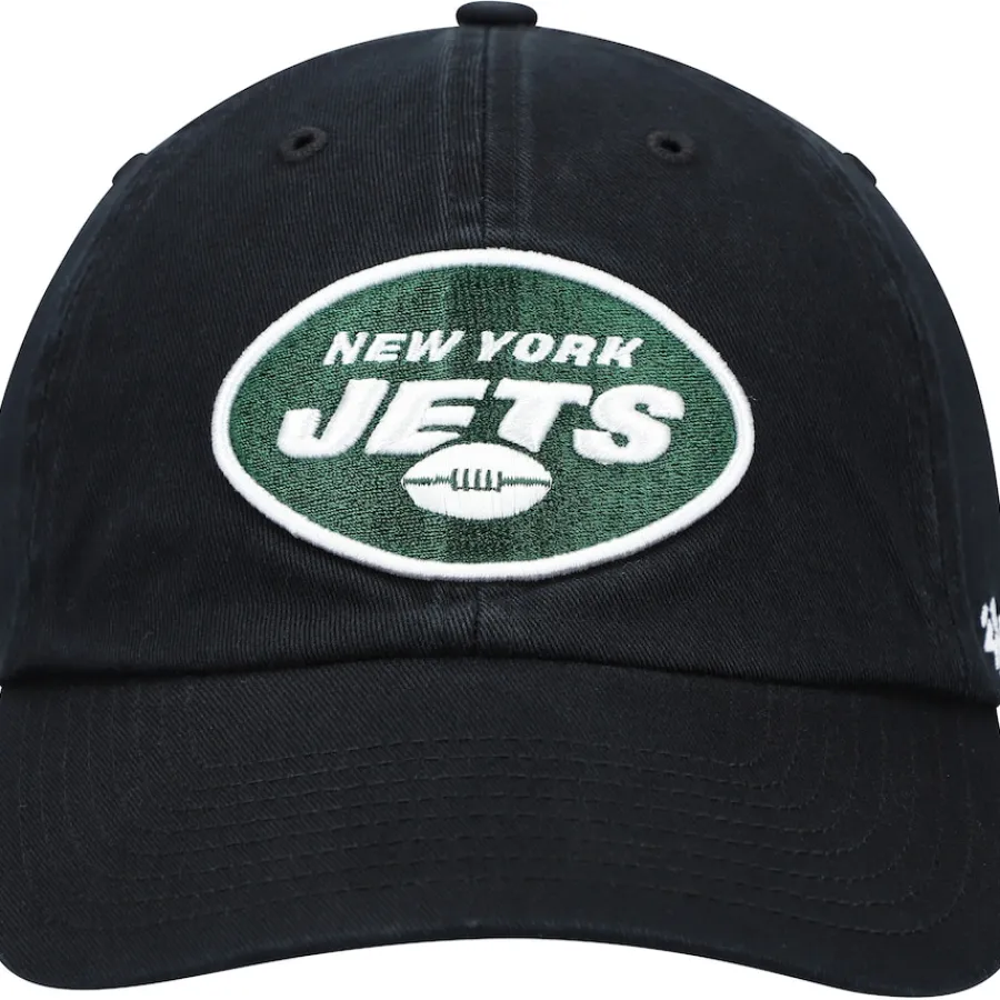 New York Jets Hats | Men^Men's '47 Black Secondary Clean Up Adjustable Hat