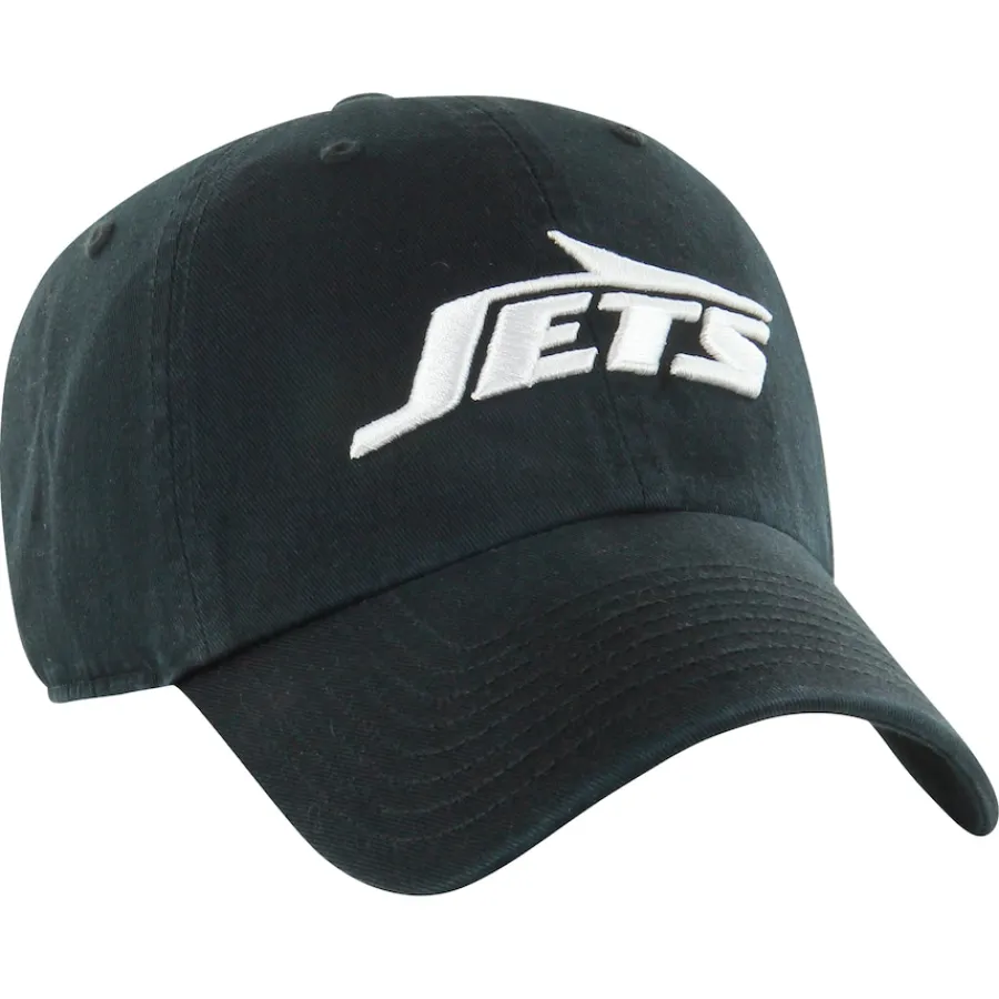 New York Jets Adjustable^Men's '47 Black Clean Up Tonal Adjustable Hat