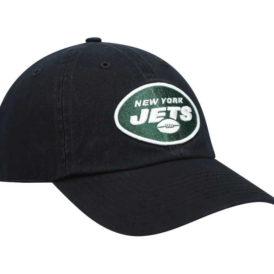 New York Jets Hats | Men^Men's '47 Black Secondary Clean Up Adjustable Hat