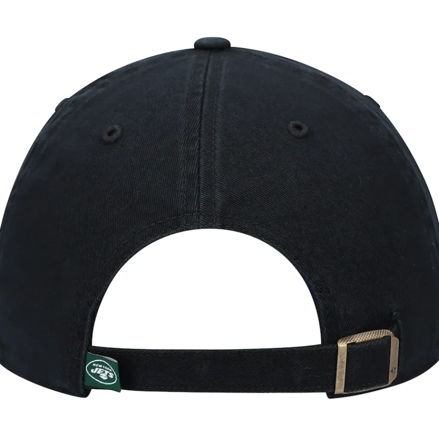 New York Jets Hats | Men^Men's '47 Black Secondary Clean Up Adjustable Hat