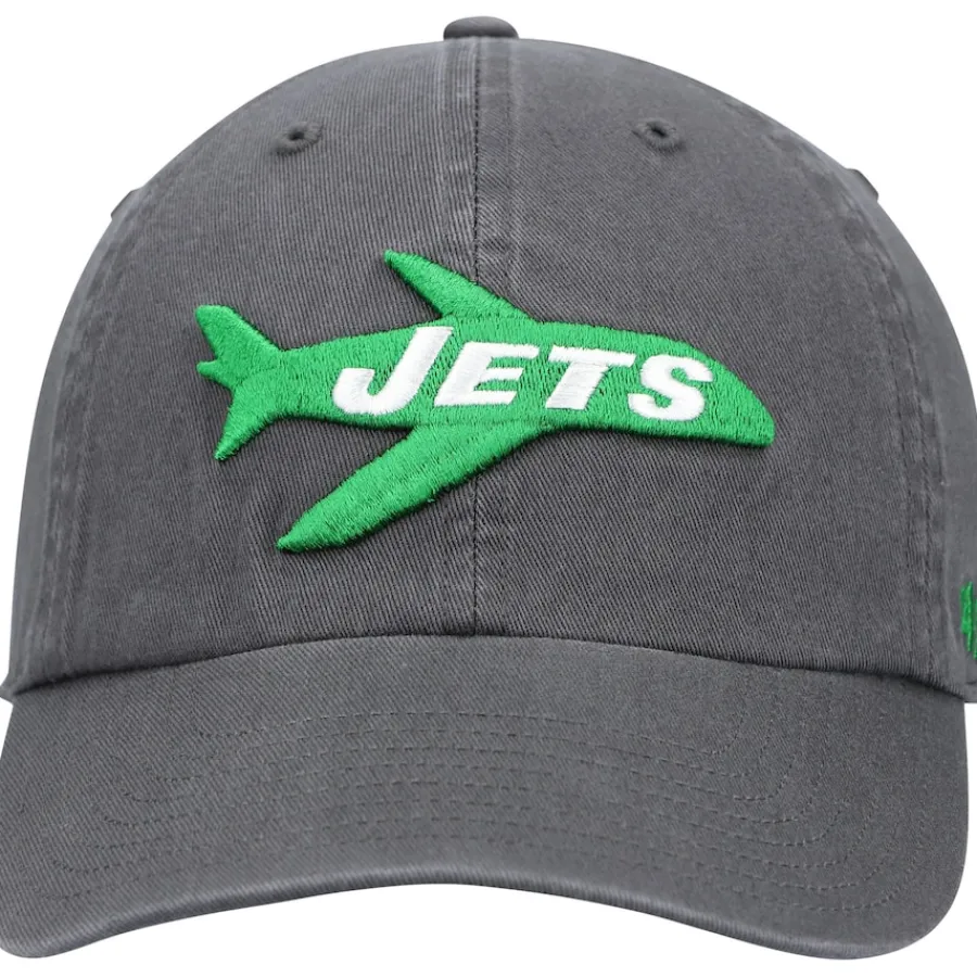 New York Jets Adjustable^Men's '47 Charcoal Clean Up Legacy Adjustable Hat
