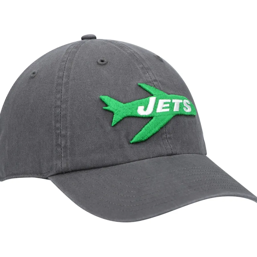 New York Jets Adjustable^Men's '47 Charcoal Clean Up Legacy Adjustable Hat