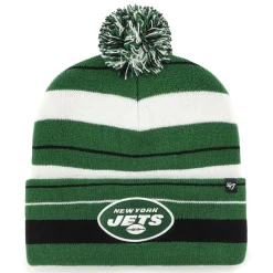 New York Jets Knit^Men's '47 Green Powerline Cuffed Knit Hat With Pom