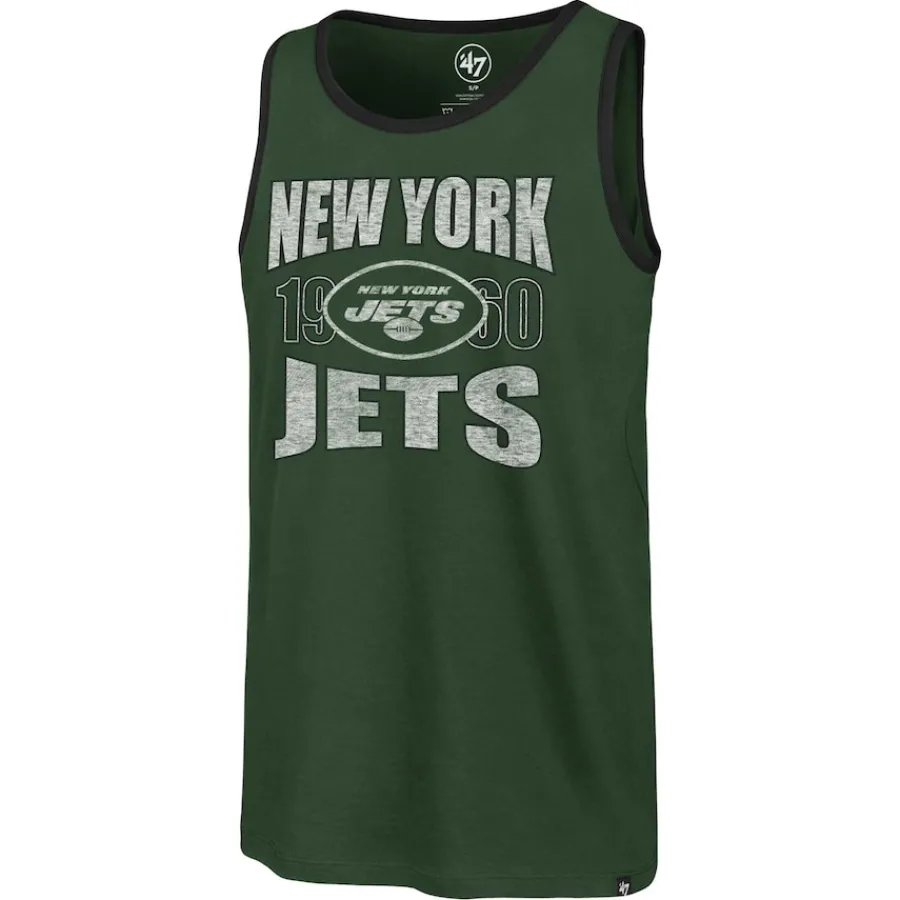 New York Jets Tank Tops^Men's '47 Green Upload Franklin Tank Top