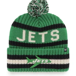 New York Jets Hats | Men^Men's '47 Kelly Green Legacy Bering Cuffed Knit Hat With Pom