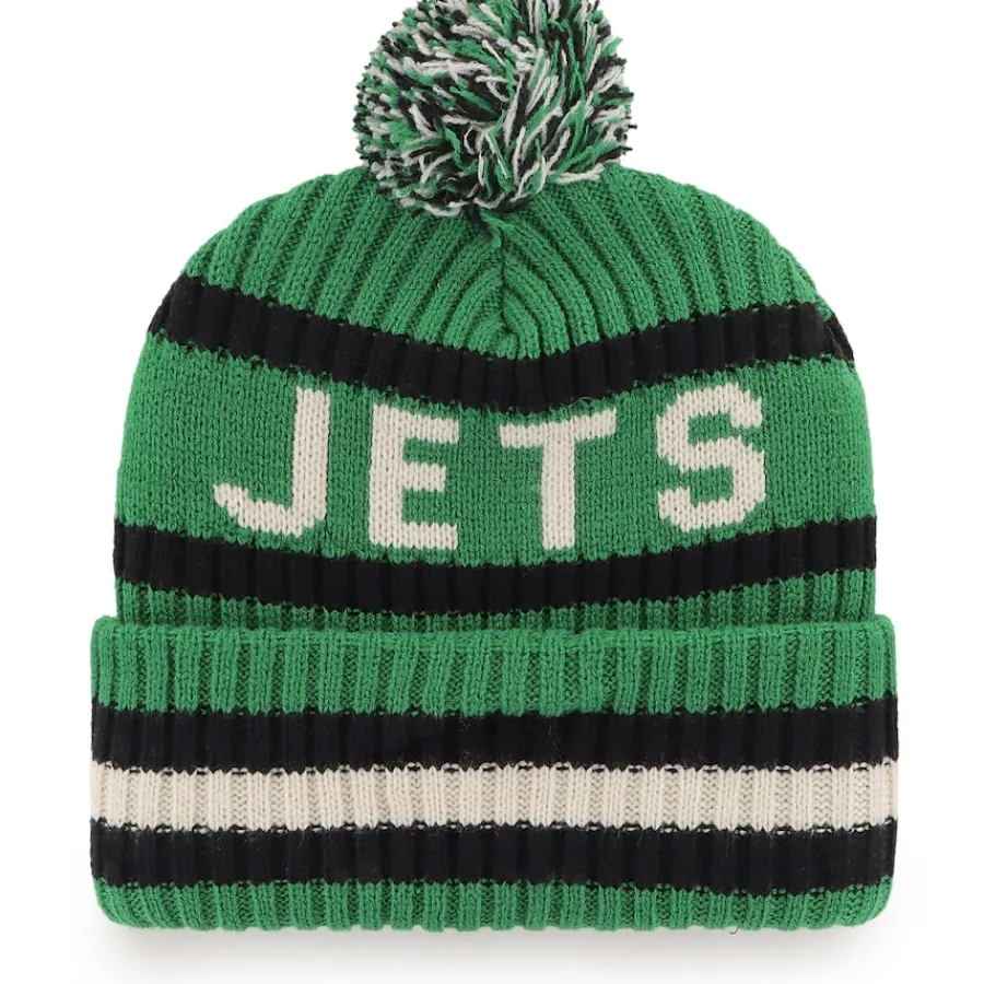 New York Jets Hats | Men^Men's '47 Kelly Green Legacy Bering Cuffed Knit Hat With Pom