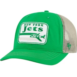 New York Jets Adjustable^Men's '47 Kelly Green/Natural Campscape Relaxed Trucker Adjustable Hat