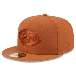 New York Jets Fitted^Men's New Era Brown Color Pack 59FIFTY Fitted Hat