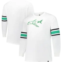 New York Jets Big & Tall^Men's '47 White Big & Tall Premier Brex Long Sleeve T-Shirt
