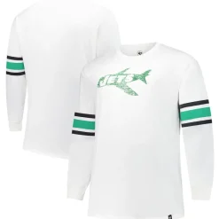 New York Jets Big & Tall^Men's '47 White Big & Tall Premier Brex Long Sleeve T-Shirt
