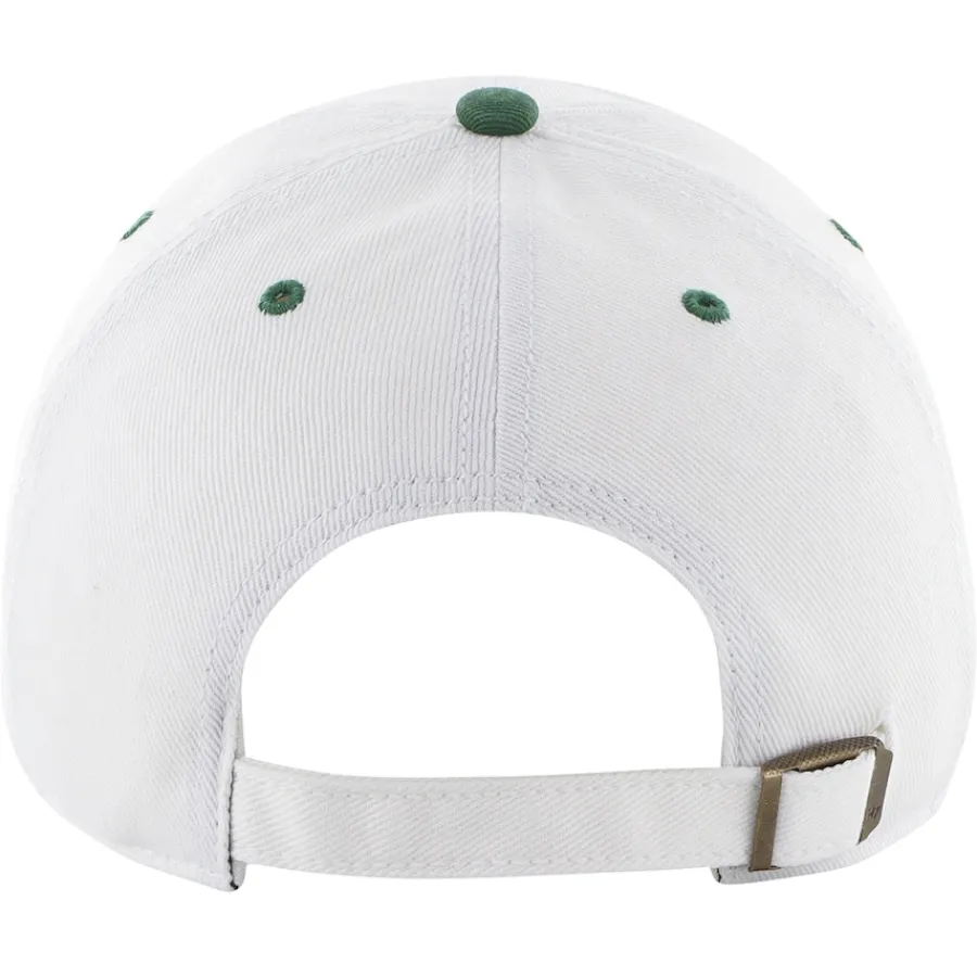 New York Jets Hats | Men^Men's '47 White/Green Double Header Diamond Clean Up Adjustable Hat