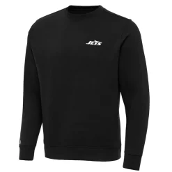 New York Jets Sweatshirts & Fleece | Men^Men's Antigua Black Victory Pullover Sweatshirt