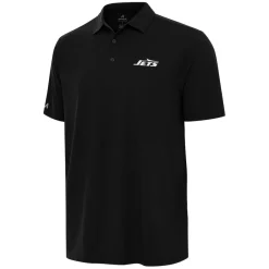 New York Jets Polos^Men's Antigua Black Era Polo