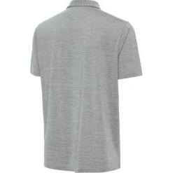 New York Jets Polos^Men's Antigua Heather Gray Layout Polo