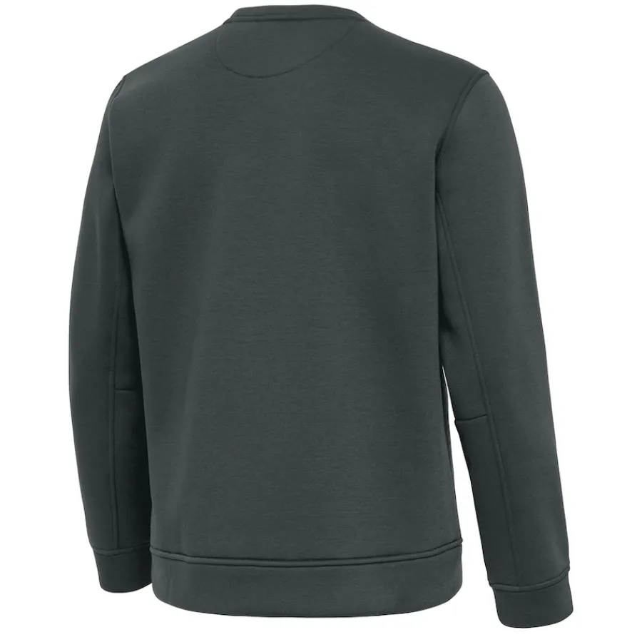 New York Jets Jackets^Men's Antigua Pewter Relevant Lightweight Pullover Sweatshirt