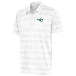 New York Jets Polos^Men's Antigua White Team Logo Throwback Compass Polo