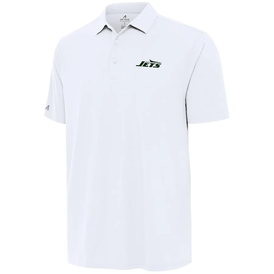 New York Jets Polos^Men's Antigua White Era Polo