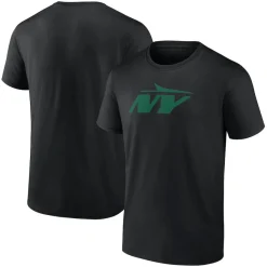 New York Jets T-Shirts | Men^Men's Black Secondary Logo T-Shirt