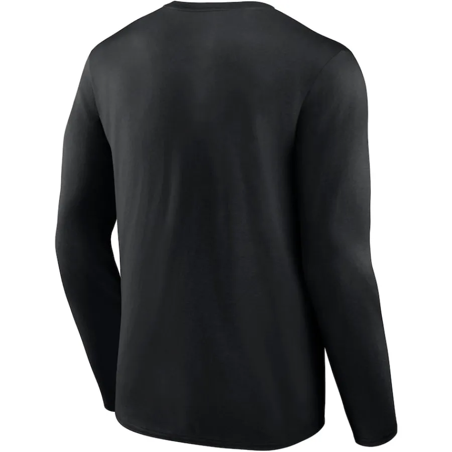 New York Jets Long Sleeved^Men's Black Secondary Logo Long Sleeve T-Shirt