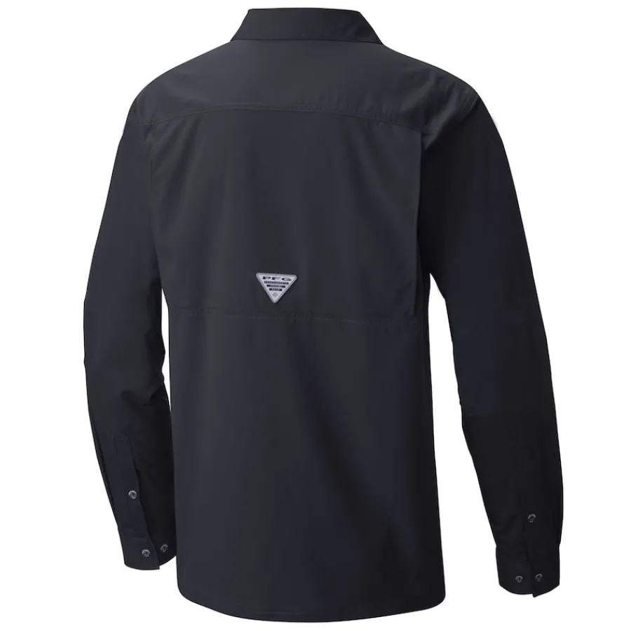 New York Jets Sweaters & Dress Shirts^Men's Columbia Black Slack Tide Omni-Wick Button-Up Long Sleeve Shirt