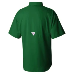 New York Jets Polos | Sweaters & Dress Shirts^Men's Columbia Green Tamiami Omni-Shade Button-Down Shirt