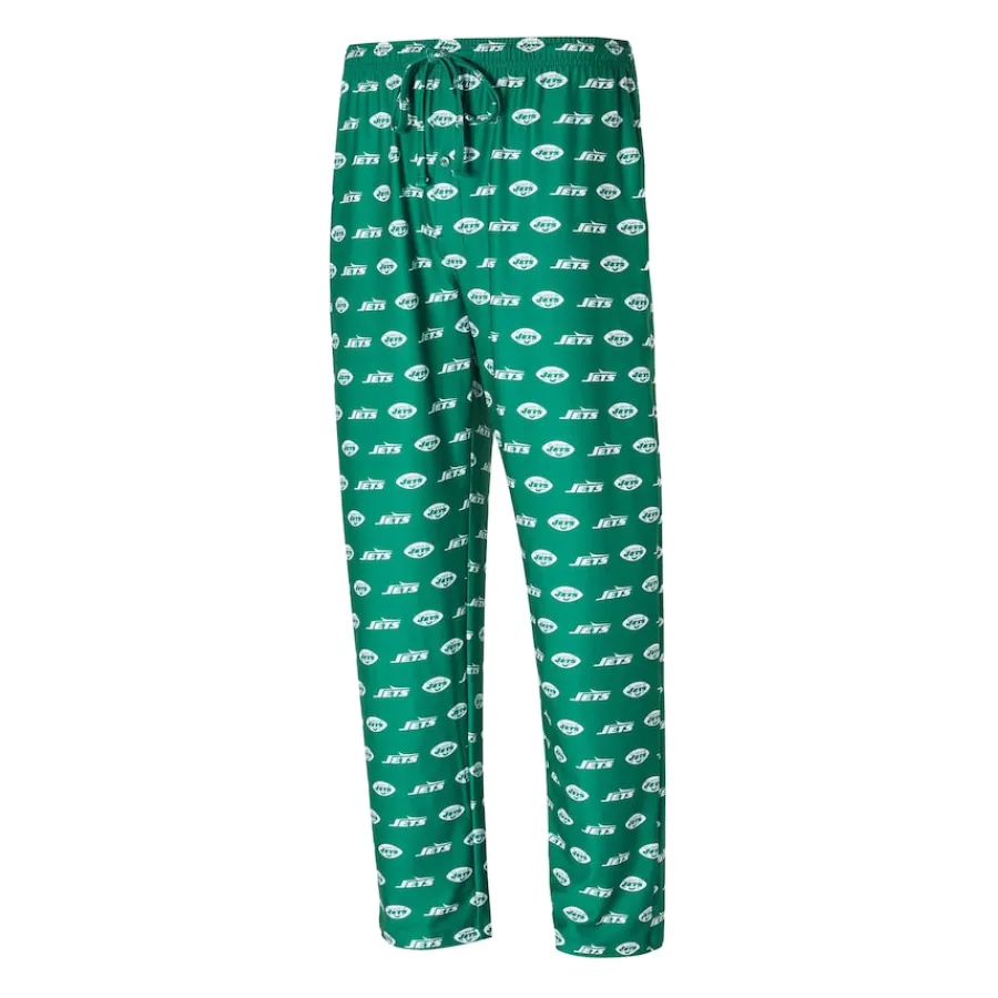 New York Jets Underwear & Sleepwear^Men's Concepts Sport Green Record Allover Print Knit Pants