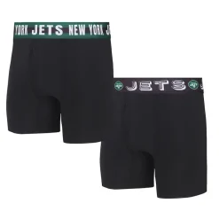 New York Jets Underwear & Sleepwear^Men's Concepts Sport Gauge Knit Boxer Brief Two-Pack