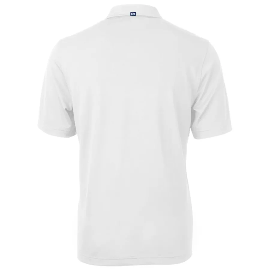 New York Jets Polos^Men's Cutter & Buck White Primary Logo DryTec Virtue Eco Pique Recycled Polo