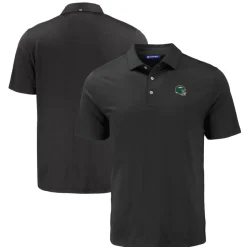 New York Jets Polos^Men's Cutter & Buck Black Helmet Coastline Epic Comfort Eco Recycled Polo