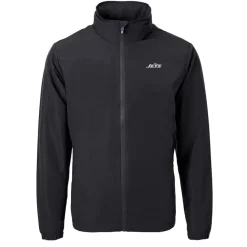 New York Jets Big & Tall^Men's Cutter & Buck Black Big & Tall Monochromatic Logo Charter Eco Knit Recycled Full-Zip Jacket