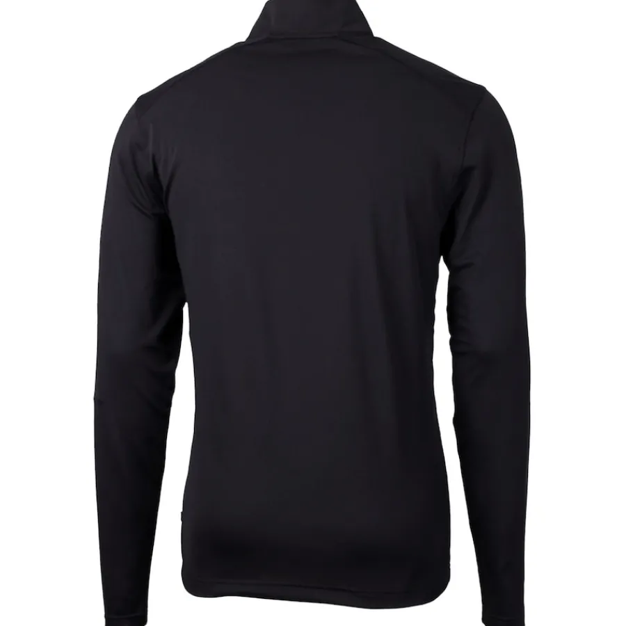 New York Jets Big & Tall^Men's Cutter & Buck Black Big & Tall Primary Logo Virtue Eco Pique Recycled Quarter-Zip Pullover Top