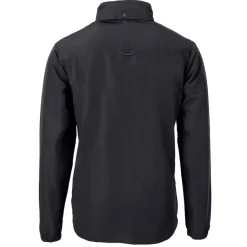 New York Jets Big & Tall^Men's Cutter & Buck Black Big & Tall Monochromatic Logo Charter Eco Knit Recycled Full-Zip Jacket