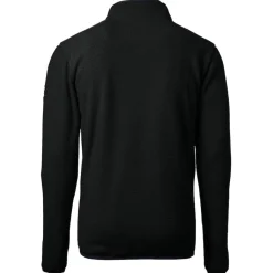 New York Jets Big & Tall^Men's Cutter & Buck Black Big & Tall Monochromatic Logo Cascade Eco Sherpa Fleece Quarter-Zip Jacket