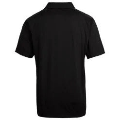 New York Jets Polos^Men's Cutter & Buck Black Primary Logo Prospect Eco Textured Stretch Recycled Polo