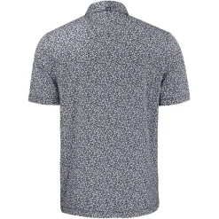 New York Jets Polos^Men's Cutter & Buck Black Pike Eco Flora Print Polo