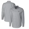 New York Jets Sweaters & Dress Shirts^Men's Cutter & Buck Charcoal Throwback Logo Long Sleeve Stretch Oxford Button-Down Shirt