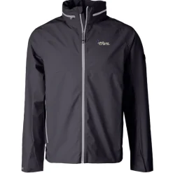 New York Jets Accessories | Rainwear^Men's Cutter & Buck Graphite Throwback Logo Vapor Water Repellent Stretch Full-Zip Rain Jacket