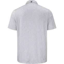 New York Jets Polos^Men's Cutter & Buck Gray Pike Eco Flora Print Polo