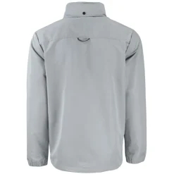 New York Jets Big & Tall^Men's Cutter & Buck Gray Big & Tall Monochromatic Logo Charter Eco Knit Recycled Full-Zip Jacket