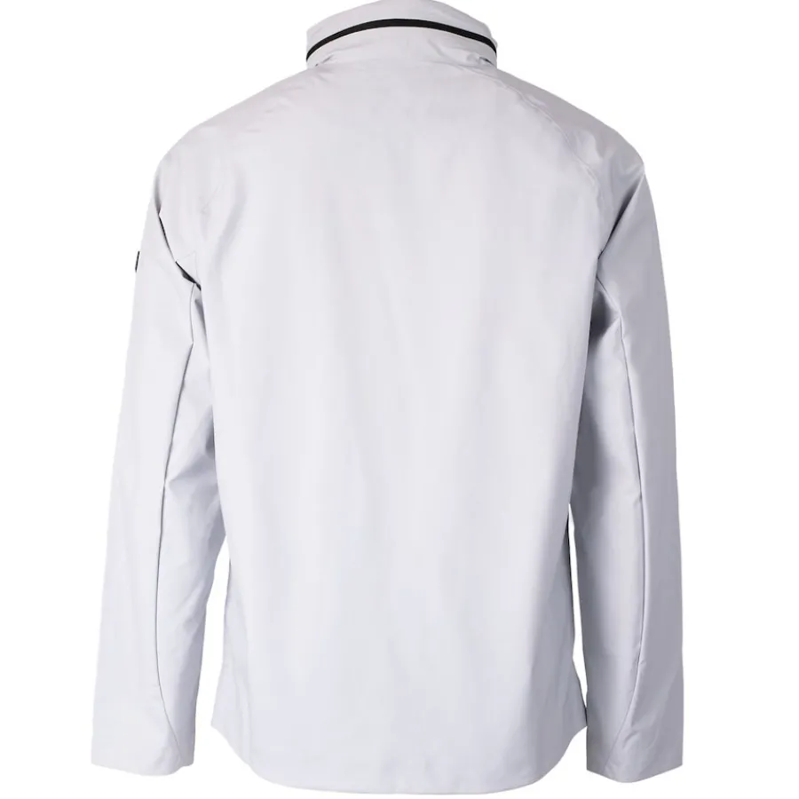 New York Jets Accessories | Rainwear^Men's Cutter & Buck Gray Throwback Logo Vapor Water Repellent Stretch Full-Zip Rain Jacket