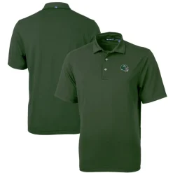 New York Jets Big & Tall^Men's Cutter & Buck Green Helmet Big & Tall DryTec Virtue Eco Pique Recycled Polo