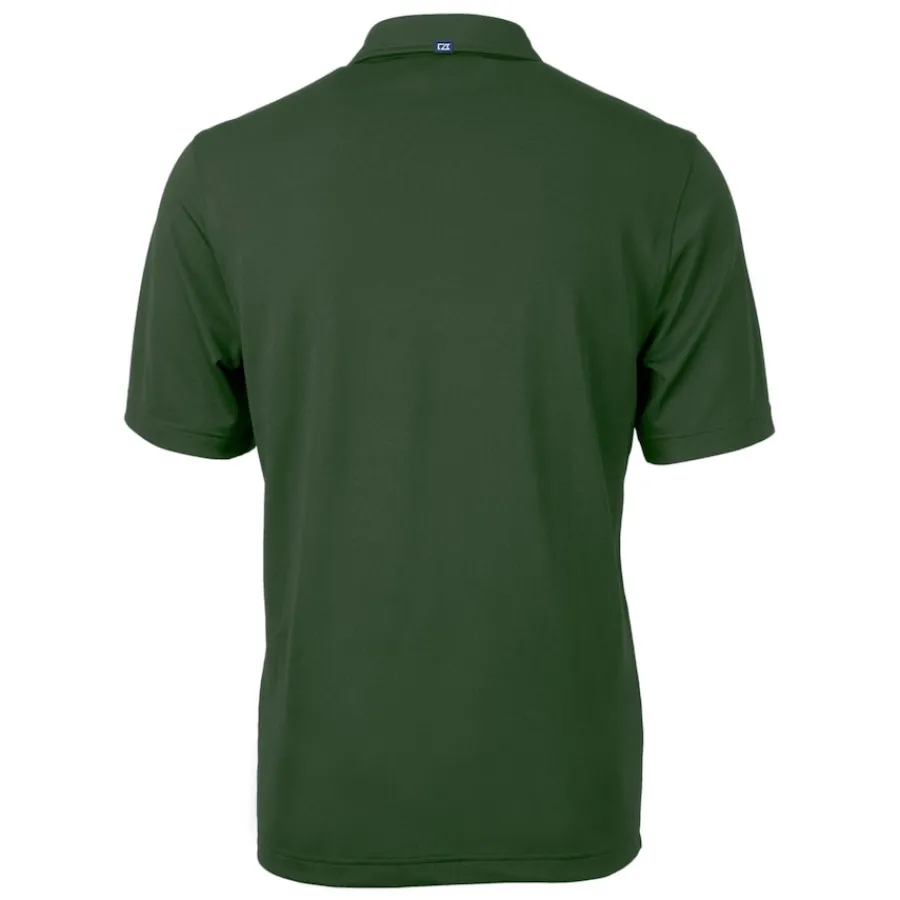 New York Jets Big & Tall^Men's Cutter & Buck Green Helmet Big & Tall DryTec Virtue Eco Pique Recycled Polo